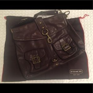 Coach brown leather handbag